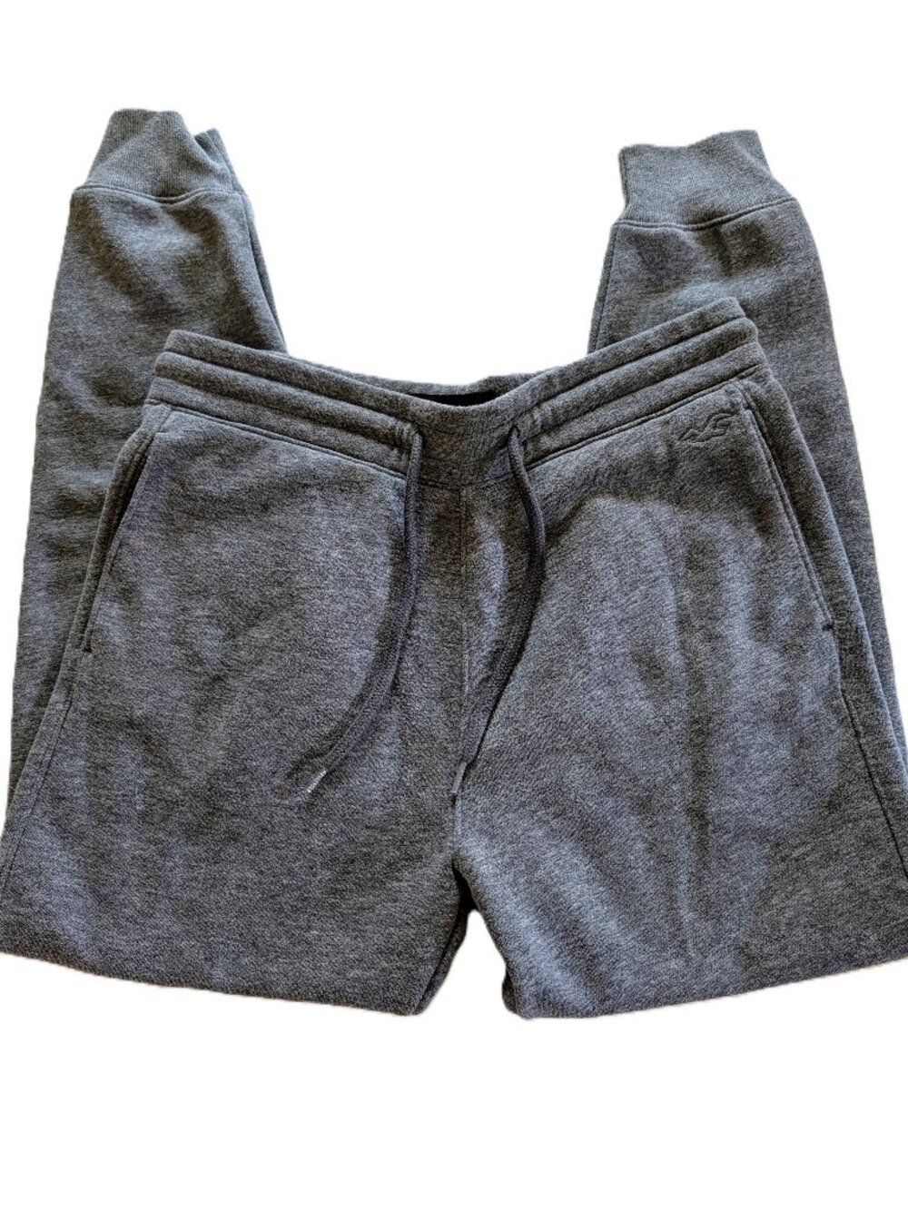 Hollister Gray Jogger Sweatpants Men Sz M Fleece Athleisure Loungewear Cozy Soft